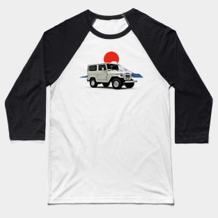 FJ40 Landcruiser Fuji JDM Japan Print Baseball T-Shirt